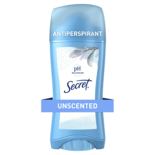 Secret Invisible Solid Antiperspirant and Deodorant, Unscented, 2.6 oz