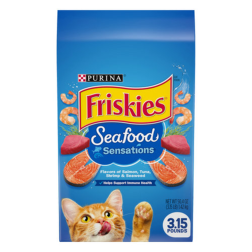 Friskies Cat Food, Seafood Sensations