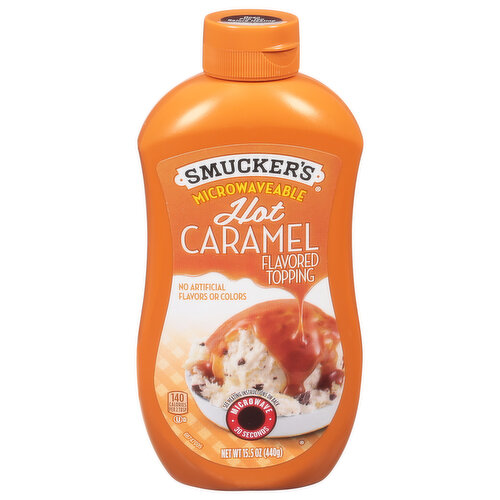 Treat yourself with Smucker's Hot Caramel Topping. With no artificial flavors or colors, you get the rich taste you love in a microwaveable bottle that makes it quick & easy to enjoy on any dessert.
