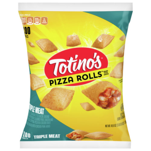 Triple Meat Pizza in a crispy, golden, snackable crust. Pizza Rolls are easy to make and only take 60 seconds in the microwave.