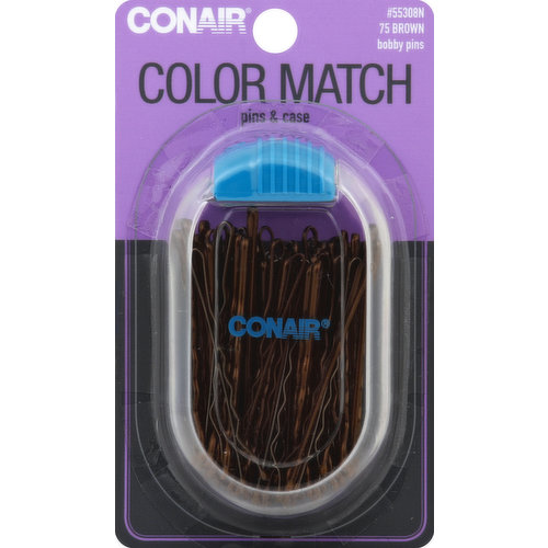 conair Styling Essentials Bobby Pins, Color Match, Brunette