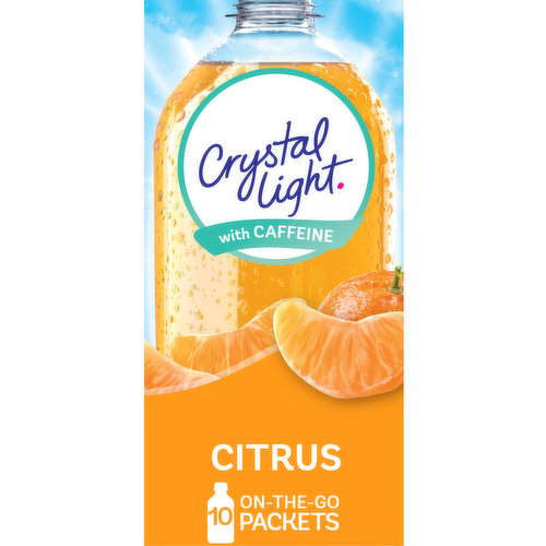 Crystal Light Citrus Naturally Flavored Powdered Drink Mix with Caffeine