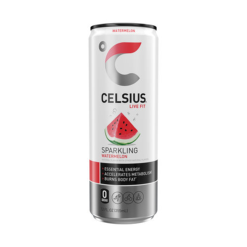 CELSIUS Sparkling Watermelon, Essential Energy Drink