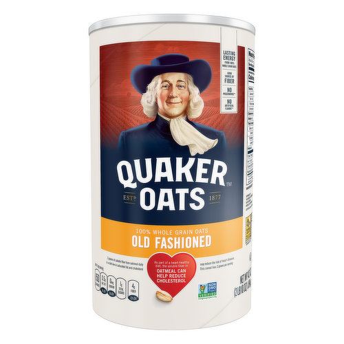 Quaker Oats Oats, 100% Whole Grain, Old Fashioned