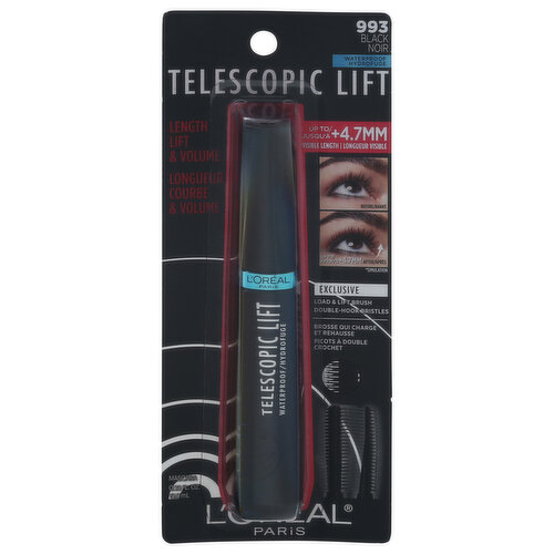 L'Oreal Mascara, Waterproof, Telescopic Lift, Black 993