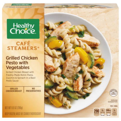 Healthy Choice Cafe Steamers Grilled Chicken Pesto with Vegetables