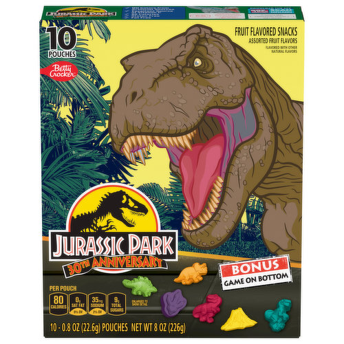 Betty Crocker Jurassic Park Fruit Flavored Snacks, Assorted