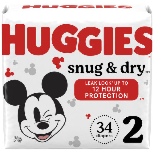 Huggies Snug & Dry Diapers, Disney Baby, 2 (12-18 lb)
