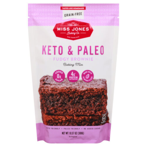 Miss Jones Baking Mix, Keto & Paleo, Fudgy Brownie