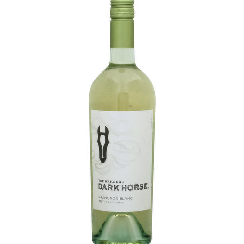 The original. Dark Horse winemaker, Beth Liston, believes that fortune favors the bold. Her pioneering approach to viticulture and winemaking champions quality originality and above all, taste. A bold wine with big personality, this Sauvignon Blanc has exceptional flavors of lively pink grapefruit, backed by notes of fresh tropical fruit and bright citrus with a crisp, vibrant finish. Pour a glass and let us know what you think. darkhorsewine.com. Twitter. Instagram. Alc. 13% by vol. Vinted & bottled by Dark Horse Wines, Modesto, CA 95354.