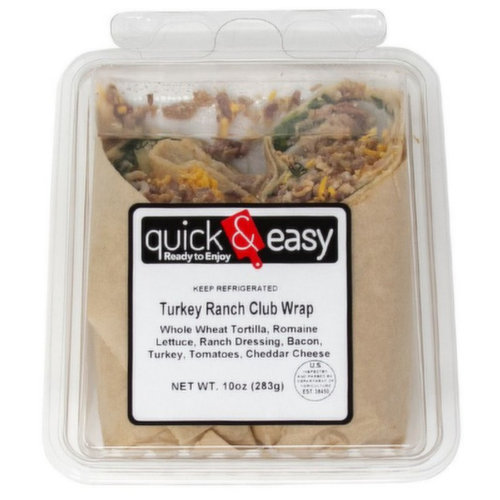 Quick & Easy Turkey Ranch Club Wrap