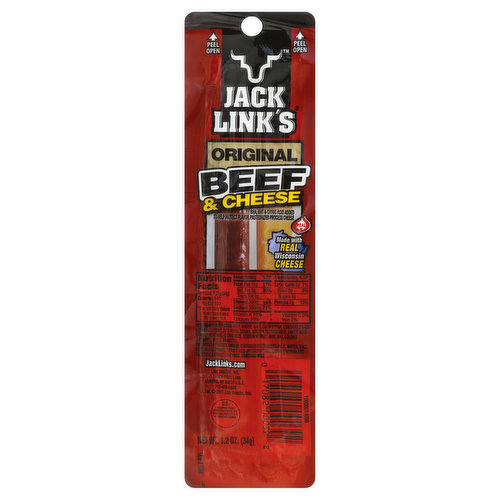 BHA, BHT & citric acid added to help protect flavor. Pasteurized cheese. Real. Made with real Wisconsin cheese. JackLinks.com. US inspected and passed by Department of Agriculture.