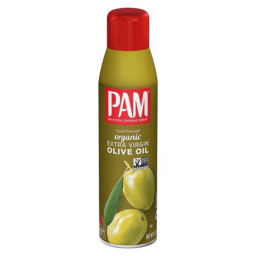 Pam Cooking Spray, Organic, Extra Virgin Olive Oil, No-Stick