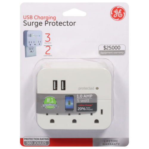 GE Surge Protector, USB Charging
