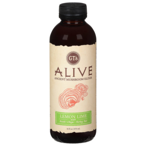 GT's Alive Ancient Mushroom Elixir, Lemon Lime