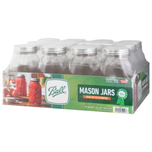 mason jar Glass 12 oz with lid (Angels Share)