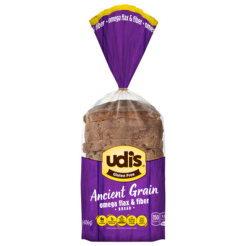 Udi's Bread, Omega Flax & Fiber, Ancient Grain