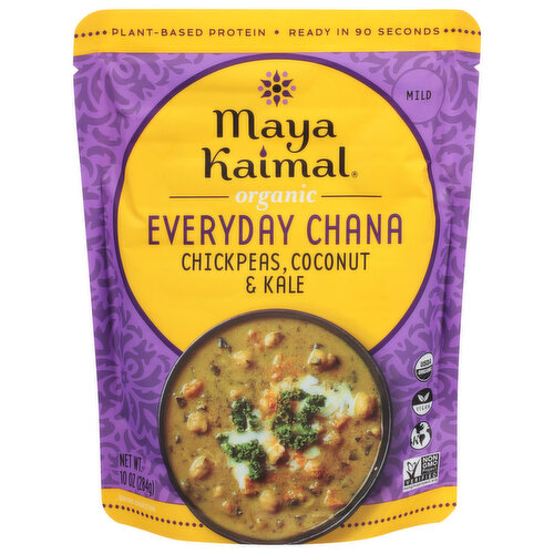 Maya Kaimal Everyday Chana, Organic, Chickpeas, Coconut & Kale, Mild