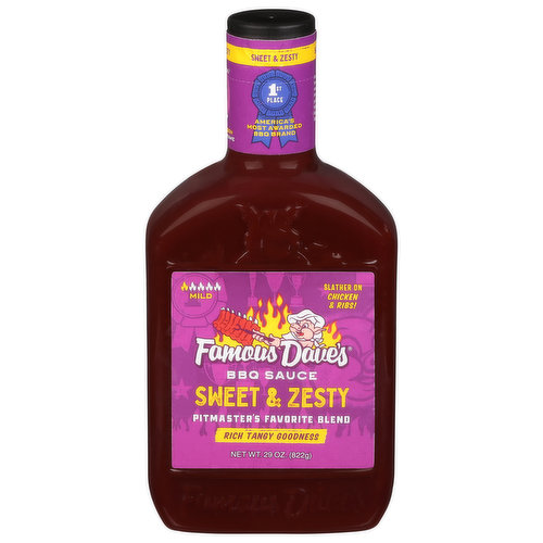 Famous Dave's BBQ Sauce, Sweet & Zesty, Mild