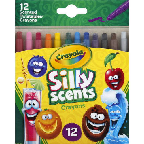 Crayola Silly Scents Crayons, Scented Twistables - 12 crayons