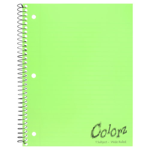 Norcom Notebook, 1 Subject, Wide Ruled, 90 Sheets 