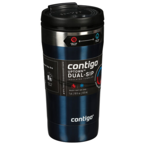 Contigo 16 Oz. Uptown Dual-sip Insulated Stainless Steel Tumbler