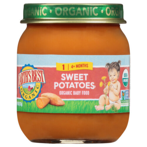 Earth's Best Organic Baby Food, Organic, Sweet Potatoes, 1 (4+ Months)