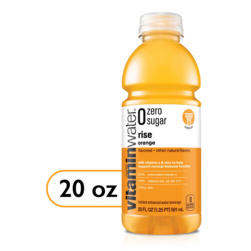 vitaminwater Rise  Sugar Rise, Electrolyte Enhanced Water W/ Vitamins, Orange Drink