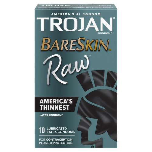 Trojan BareSkin Raw Condoms, Latex