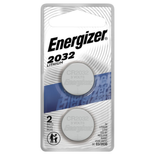 Energizer Batteries, Lithium, CR2032, 2 Pack