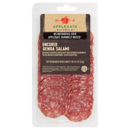 Applegate Naturals Genoa Salami, Uncured