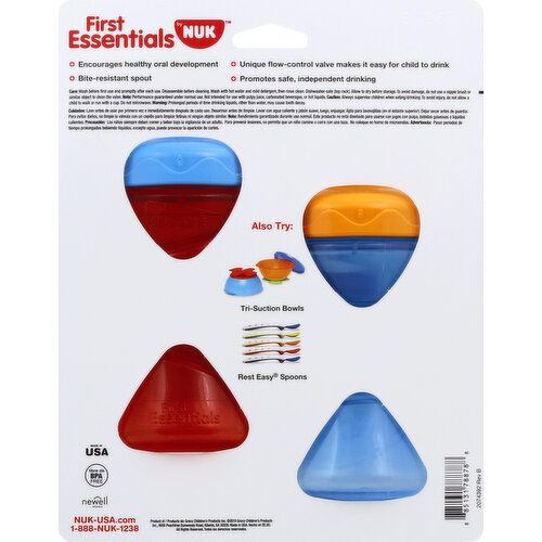 Nuk Fun Grips Cups, Hard Spout, 10 Ounce - 2 cups