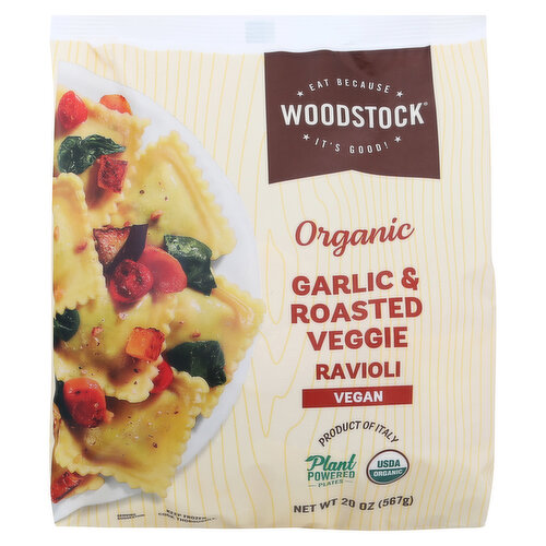 Woodstock Ravioli, Organic, Garlic & Roasted Veggie