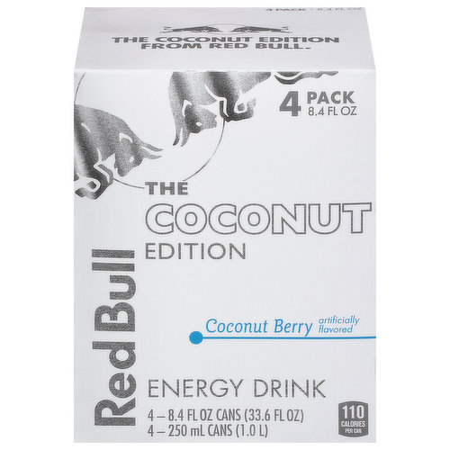 Red Bull Coconut Edition Energy Drink, Coconut Berry, 4 Pack