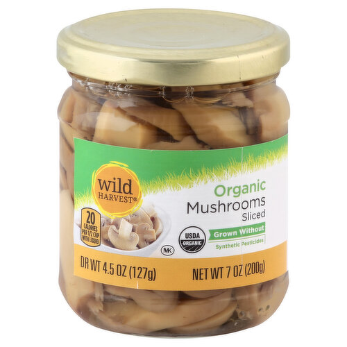 Wild Harvest Organic Mushrooms, Sliced