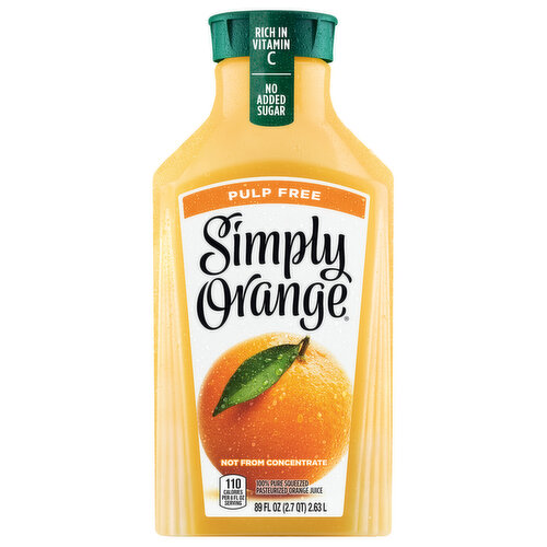 Simply 100% Orange Juice, Pulp Free