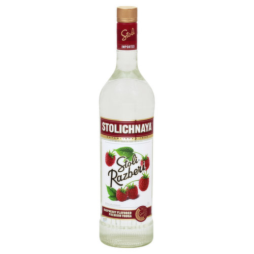 Stolichnaya Vodka, Premium, Raspberry Flavored