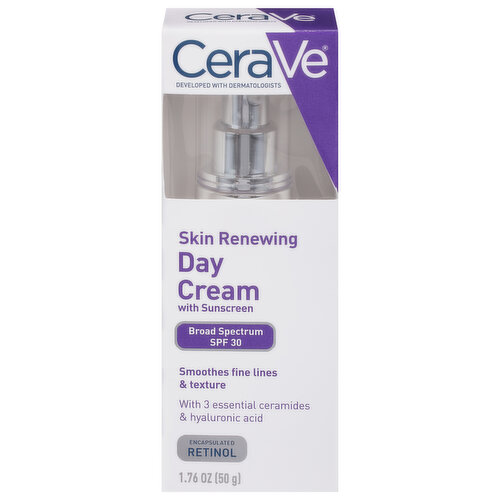 CeraVe Day Cream, Skin Renewing, Broad Spectrum SPF 30