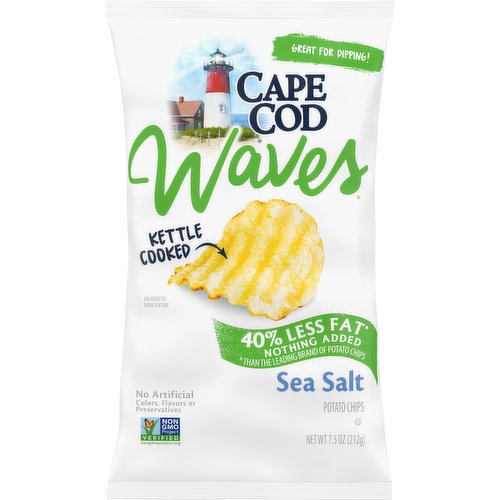 Cape Cod® Waves Less Fat Sea Salt Waves Kettle Cooked Potato Chips