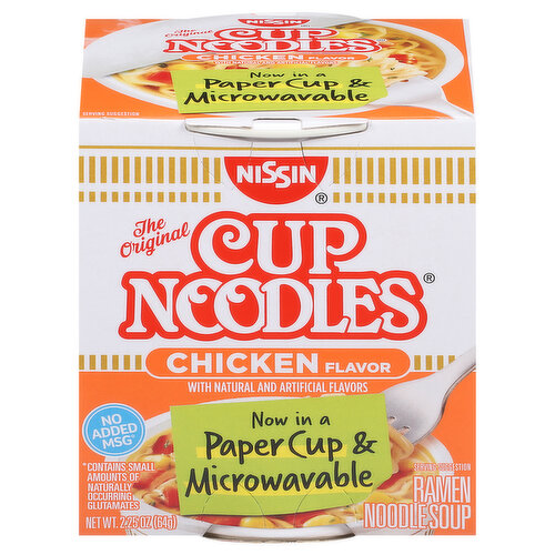 Nissin Cup Noodles Ramen Noodle Soup, Chicken Flavor