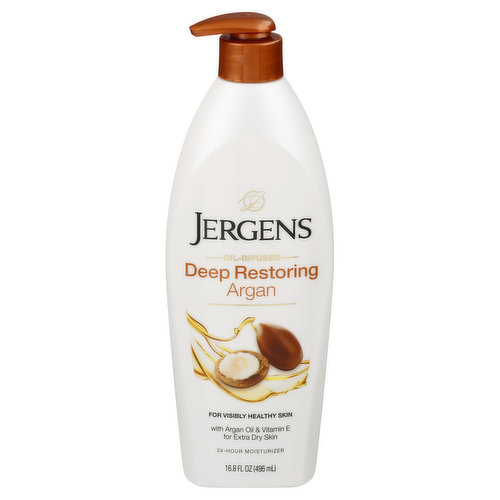 Jergens Moisturizer, Argan, Deep Restoring