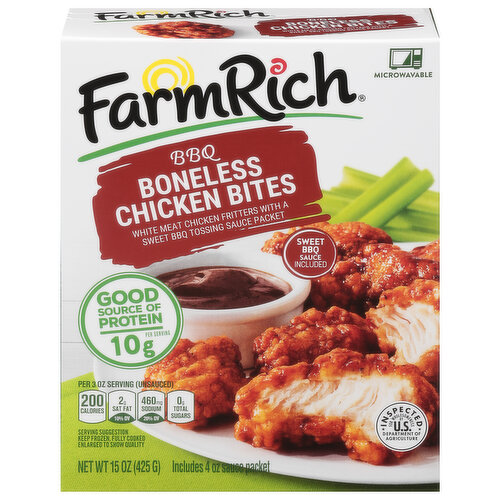 Farm Rich Chicken Bites, BBQ, Boneless