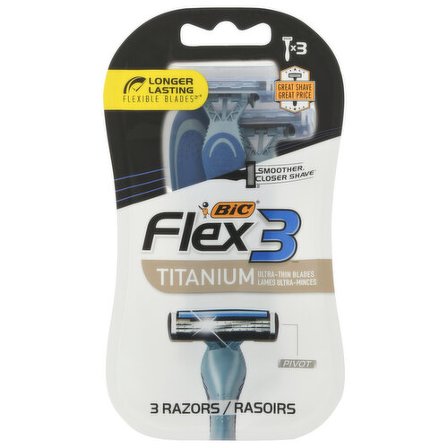 BiC Flex 3 Razors, Titanium