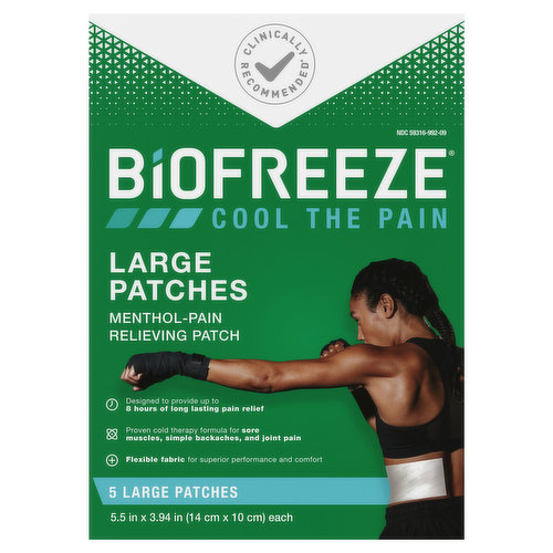 Biofreeze Pain Relieving Patch, Menthol, Large