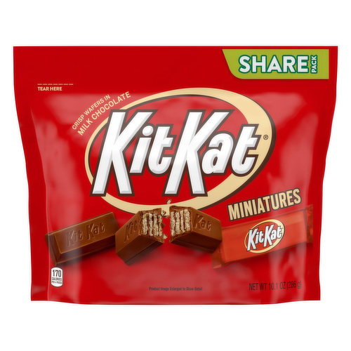 Kit Kat Crisp Wafers, in Milk Chocolate, Miniatures, Share Pack