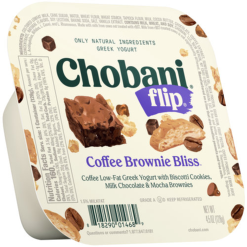 Chobani Flip Yogurt, Greek, Coffee Brownie Bliss