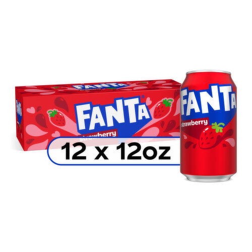 Fanta Strawberry Soda Fruit Flavored Soft Drink