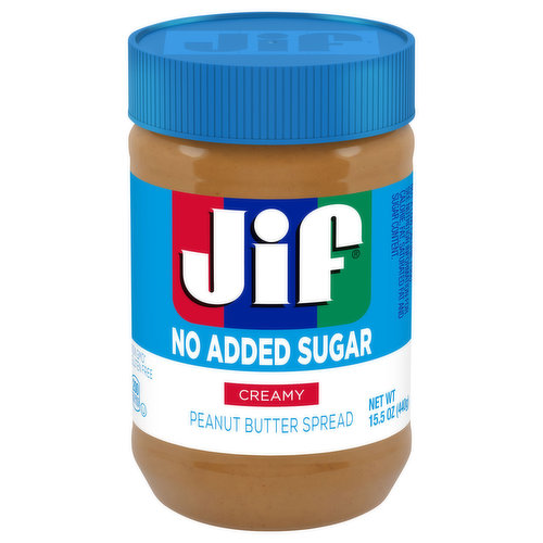 Jif Peanut Butter Spread, No Added Sugar, Creamy