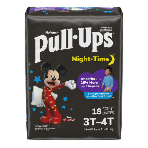 Pull-Ups Night-Time, 3T-4T 32-40 lb., 60 Ct, Potty Training Pants