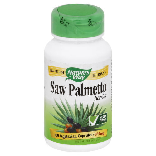 Nature's Way Saw Palmetto, 585 mg, Vegetarian Capsules, Berries